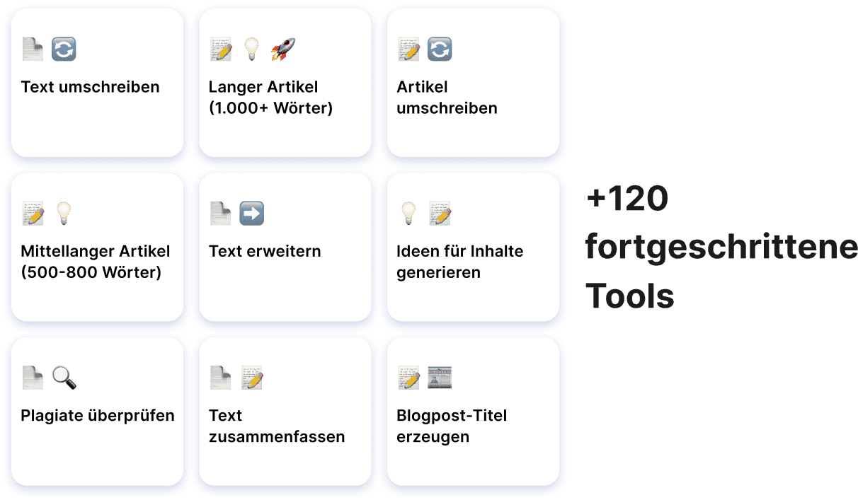 +120 fortgeschrittene Tools