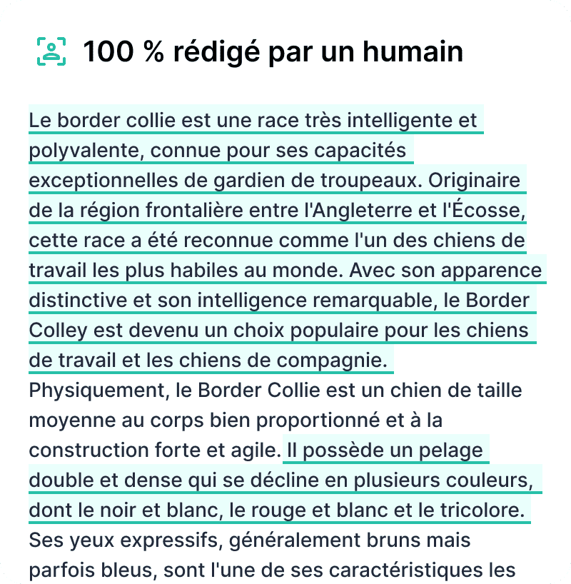 100% rédigé par un humain