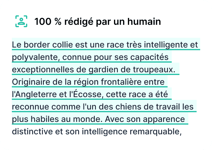 100% rédigé par un humain