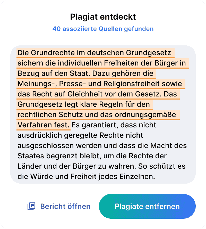 Plagiat entdeckt