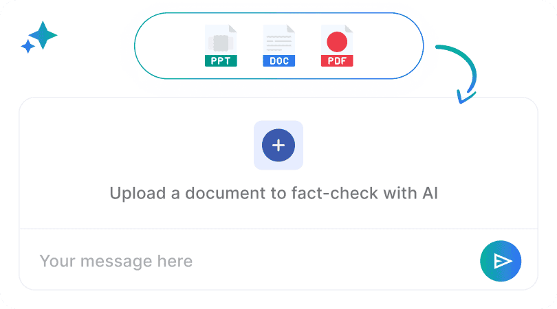 Upload a document to fact-check with Al