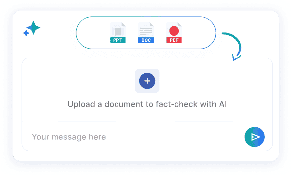 Upload a document to fact-check with Al