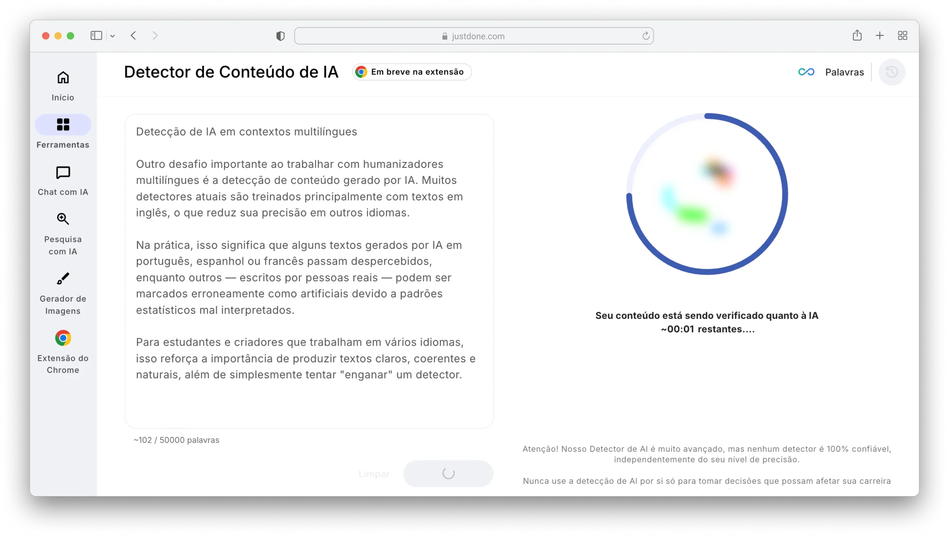 Detector de Conteúdo de IA